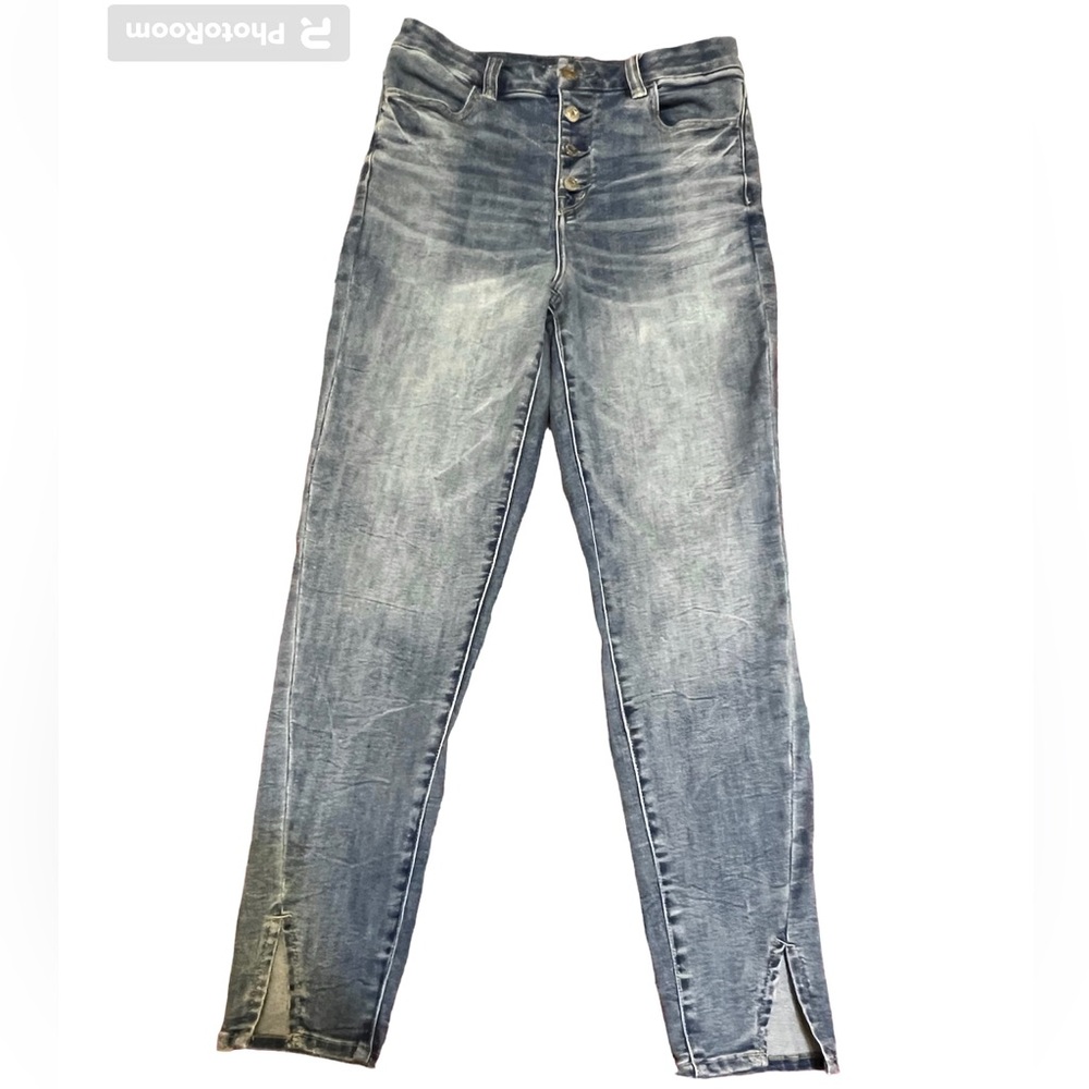 American Eagle Curvy High Hi Rise Stretch Jegging Button